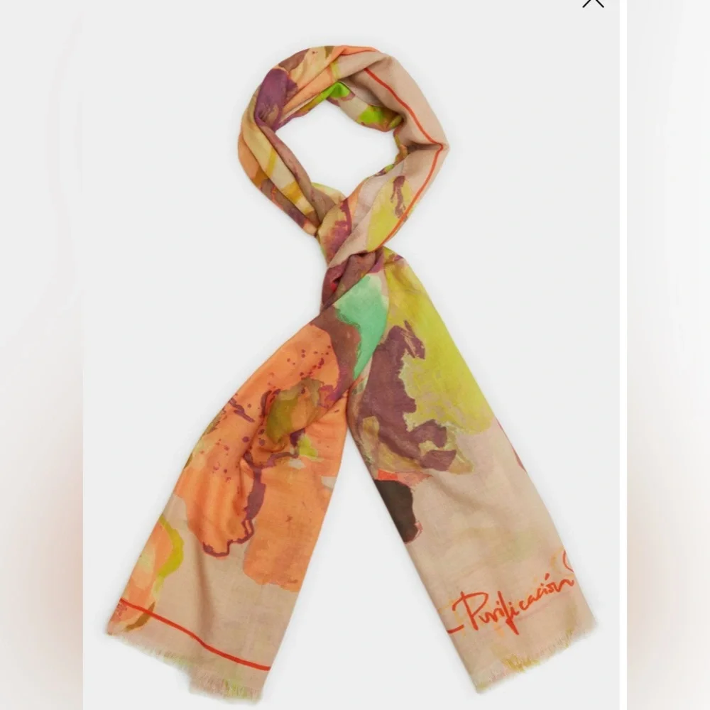 100% Wool Purificacion Garcia  Mainau Wool Scarf - Picture 2 of 8